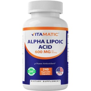 Alpha Lipoic Acid (ALA) 600mg Per Serving - 240 Vegetable Capsules - 1 of 4