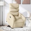 vidaXL Cream Power Lift Stand Up Recliner Chair - Electric Lifting Aid, Manual Recline, Cushioned Fabric Armchair for Elderly, Sturdy Frame - 2 of 4