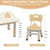 Height Adjustable Kids Table & 6 Chairs Set, Graffiti Top, Storage Box, Ages 2-10 - 4 of 4