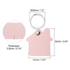 Unique Bargains PU Leather Keychain Blanks with Key Rings for DIY Laser Engraving 4 Pcs - 2 of 4