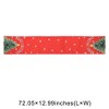 Unique Bargains Christmas Table Runner Yellow Star Christmas Tree Linen 72"x13" 1 Pc - 3 of 4
