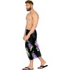 LA LEELA Men's Beach Cover Up Swimwear Sarong Wraps One Size Purple Hibiscus - 3 of 4