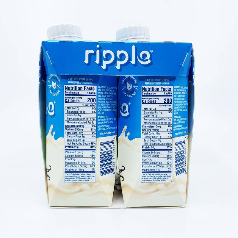 Ripple Vegan Protein Shakes - Vanilla - 4pk, 4 of 6