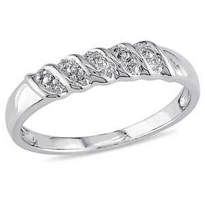 Diamond Illusion Wedding Band in Sterling Silver - 1 of 4