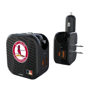 MLB Cooperstown Central Teams Text Backdrop 18-Watt 2 in 1 USB A/C Charger - 1 of 3