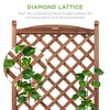 Best Choice Products Set of 2 48in Wood Planter Box & Diamond Lattice Trellis, w/ Drainage, Optional Wheels - Walnut - 2 of 4