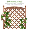 Best Choice Products Set of 2 48in Wood Planter Box & Diamond Lattice Trellis, w/ Drainage, Optional Wheels - Walnut - image 2 of 4