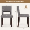 Costway Wooden Dining Chair Set of 2/4 with Acacia Wood Frame Padded Seat & Back Home - 3 of 4