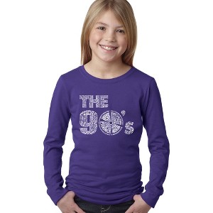 LA Pop Art Girl's Word Art Long Sleeve - 90S - 1 of 4
