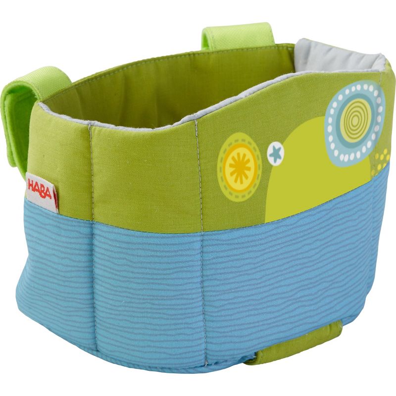 HABA Soft Doll's Bike Seat Blue & Green - Attaches to Handlebars with Hook & Loop Attachment (Scooters Trikes & Bicycles), 1 of 11