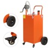 Garvee 40 Gallon Portable Gas Caddy Fuel Storage Tank Large Gasoline Diesel Can Hand Siphon Pump with Rolling Flat-Free Solid Rubber Wheels - 3 of 4