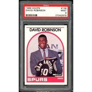 David Robinson Rookie Card 1989-90 Hoops #138 PSA 9 - 1 of 2