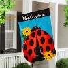 Ladybug Welcome Linen House Flag - 2 of 2