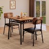 Jojoka 3-Piece Dining Table Set for 2 with Storage Rack,Small Kitchen Table with Metal Frame for Small Space - 3 of 4