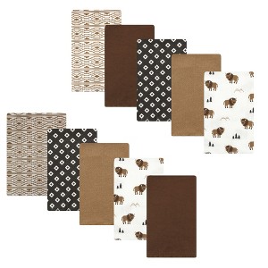 Luvable Friends Hudson Baby Flannel Burp Cloths 10pk Set - 1 of 2