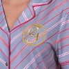 Wicked Women's Glinda Pajamas Striped Uniform Button Top Shorts Pajama Set - 3 of 4
