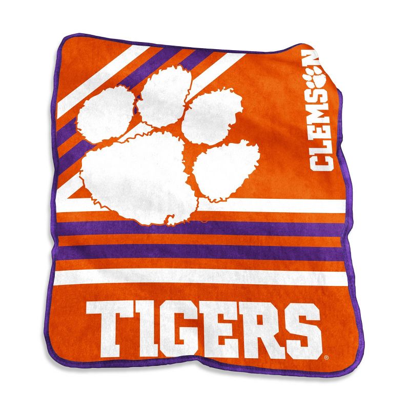 NCAA Clemson Tigers Raschel Throw Blanket, 1 of 2