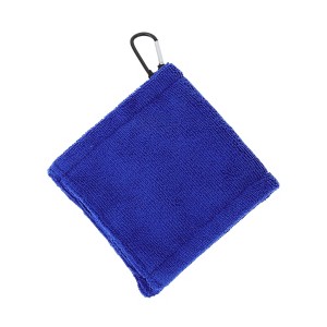 Unique Bargains Soft Golf Towel with Carabiner Clip 5.51"x5.51" 1 Pc - 1 of 4