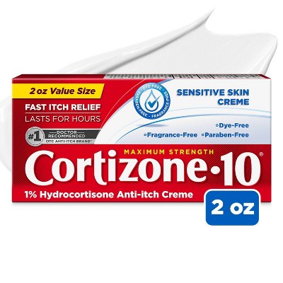 Cortizone-10 Natural Sensitive Skin Anti-Itch Cream - Hydrocortisone - 2 oz
