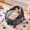 VEVOR Portable Baby Bassinet, On-The-Go Baby Dome with Canopy & Developmental Toys, Quick-Folding Travel Crib, Lightweight Baby Cradle, Gray - 2 of 4