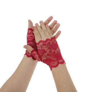 Unique Bargains Women's Half Finger Thin Sunblock Fingerless Gloves 1 Pair - 1 of 4