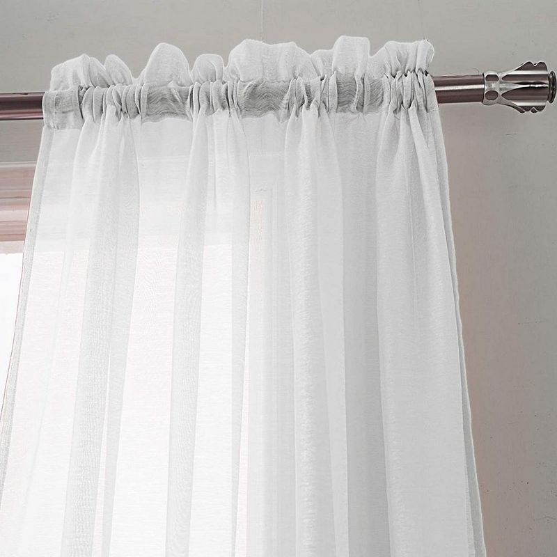Priscilla Embroidered Shower Curtain 70'' x 72'' With Double Valance Burgundy - Burgundy, 2 of 4