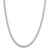 Black Bow Jewelry Men's 5mm, Sterling Silver Round Solid Spiga Chain Necklace - 2 of 4