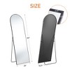 FONTOI Arched/Rectangle Full Length Floor Mirror with Aluminum Alloy Frame Large Standing Mirror for Bedroom Living Room Entryway Bathroom - 3 of 4