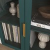 MAYEERTY  Modern Kitchen Pantry, Coffee Bar with 2 Drawers, 2 Open Compartments & 2 Glass Doors for Kitchen/Living Room - 4 of 4