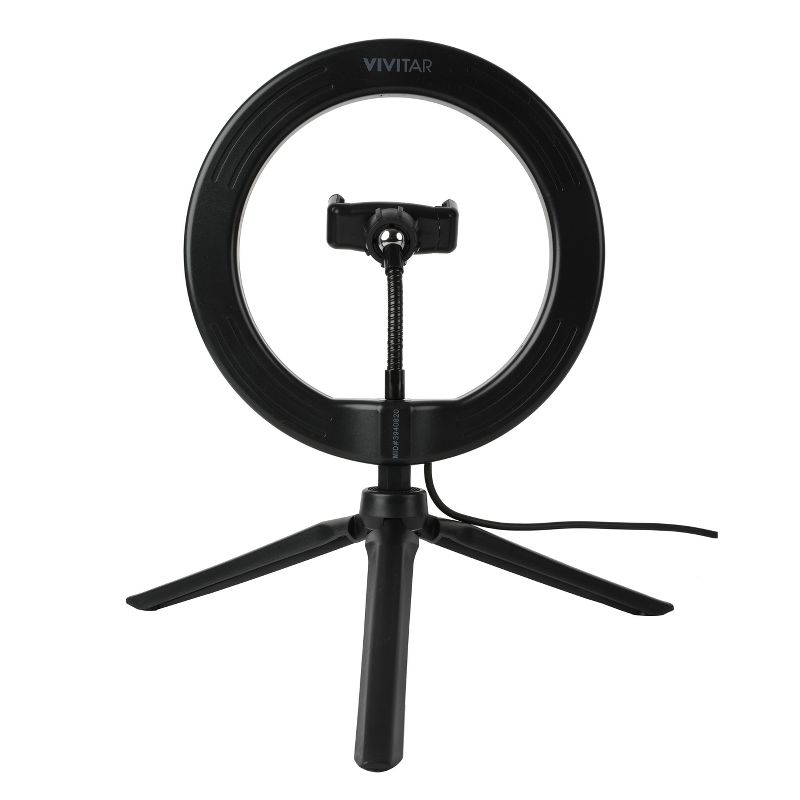 Vivitar RGB Ring Light 8 Inch with Remote, LED Selfie Full Color Ring Light with Adjustable Tripod Stand, Phone Holder and Remote Shutter, 16 Color Light for Live Streaming Makeup Vlogging, 2 of 7