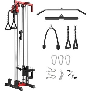 Cable Station Wall Mount, Cable Machine with Dual Pulley System, LAT ...