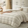 Beige Queen Duvet Cover Set, 3PCS Soft Breathable with Zipper, 90x90 - 2 of 4