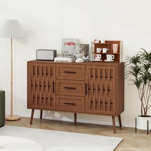 47" Storage Cabinet, Special Storage Cabinet, Suitable For Living Room, Bedroom, Dining Room, Study Room Brown - 1 of 4