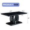 GlasFlength Coffee Tables, Chic and Versatile, Modern and Classic Designs for Every Home, Suitable for Living Room, Black,43.3”*22.4”*18" - 2 of 4