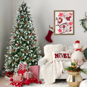 Artificial Trees Christmas PE&PVC,Spray White Christmas Tree,Home Decoration-Maison Boucle - 1 of 4