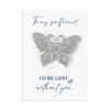 Anna-Kaci Clear Silver Butterfly Crystal Rhinestone Brooch Pin with Family or Friend Gift Message Card & Envelope Jewelry Gifts - 2 of 4