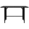Dining Table Black PE rattan, Powder-Coated Steel Medium Durable vidaXL - 2 of 4