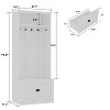 FUFU&GAGA White Hall Tree Storage  Shoe Rack Coat Organizer Cabinet - 3 of 4