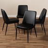 Set of 4 Darcell Modern and Contemporary Faux Leather Upholstered Dining Chairs - Baxton Studio - image 4 of 4