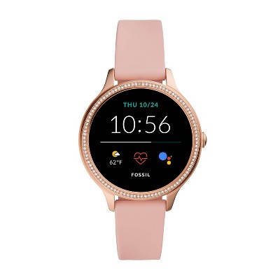 Fossil Gen 5E Smartwatch 42mm - Rose Gold-Tone with Blush Silicone