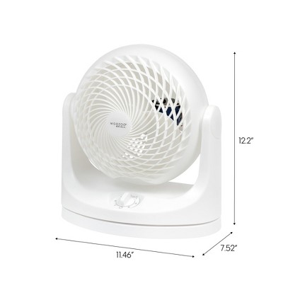 IRIS WOOZOO Oscillating Air Circulator Fan, White