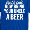 Men's - Instant Message - That's Cute Now Bring Your Uncle A Beer Short Sleeve Graphic T-Shirt - 2 of 4