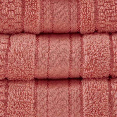Coral Cotton Fast-Drying 6-Piece Towel Set