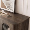 Gaomon 47" Sideboard Buffet Cabinet with Fluted Glass Doors & 3 Drawers - Modern Mid-Century Credenza Storage with Adjustable Shelves - 4 of 4