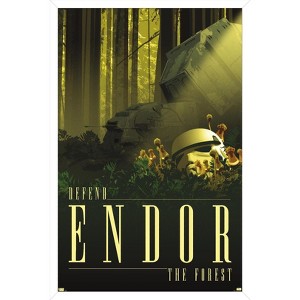 Trends International Star Wars: Endor - See the Forest by Russell Walks Framed Wall Poster Prints - 1 of 4