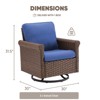 Buenhomino Patio Chairs Wicker Swivel Rocker Set of 2 - Heavy Duty Patio Furniture Set Wicker Outdoor Swivel Glider Chairs for Porch Balcony Deck - 4 of 4