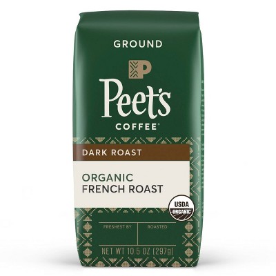 Peet's Coffee Organic French Roast Dark Roast Ground Coffee - 10.5oz