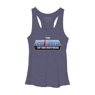 Women's Design By Humans The Best Father of the Universe By Melonseta Racerback Tank Top