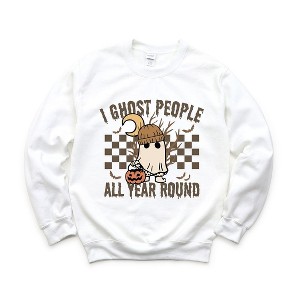 Simply Sage Market Women's Graphic Sweatshirt I Ghost People All Year Round - 1 of 4