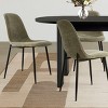 7-Pcs Modern Dining Set For 6,Black Oval Dining Table & Armless Dining Chair with Metal Leg Upholstered Kitchen Chair for Dining Room-Tanpinhause - 4 of 4